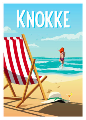 Affiche Belgique cote belge Knokke