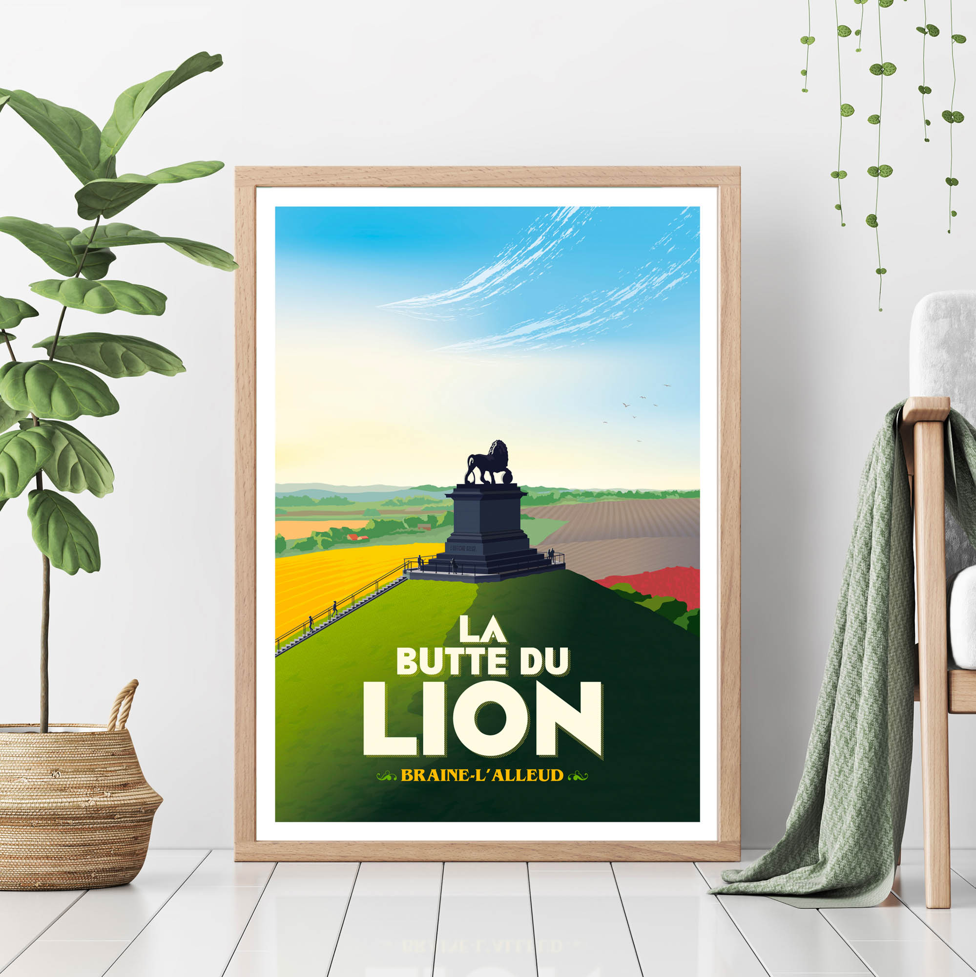 Affiche Belgique La Butte du Lion