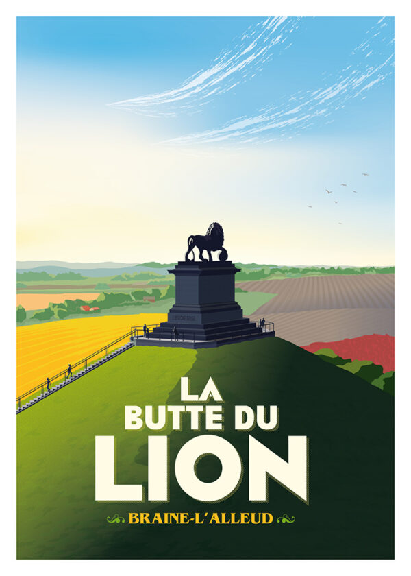 Affiche Belgique La Butte du Lion