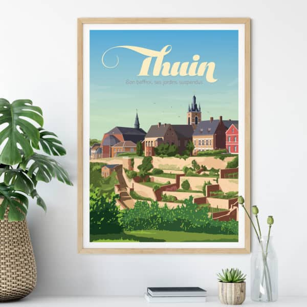 Affiche Thuin - Son beffroi et ses jardins suspendus
