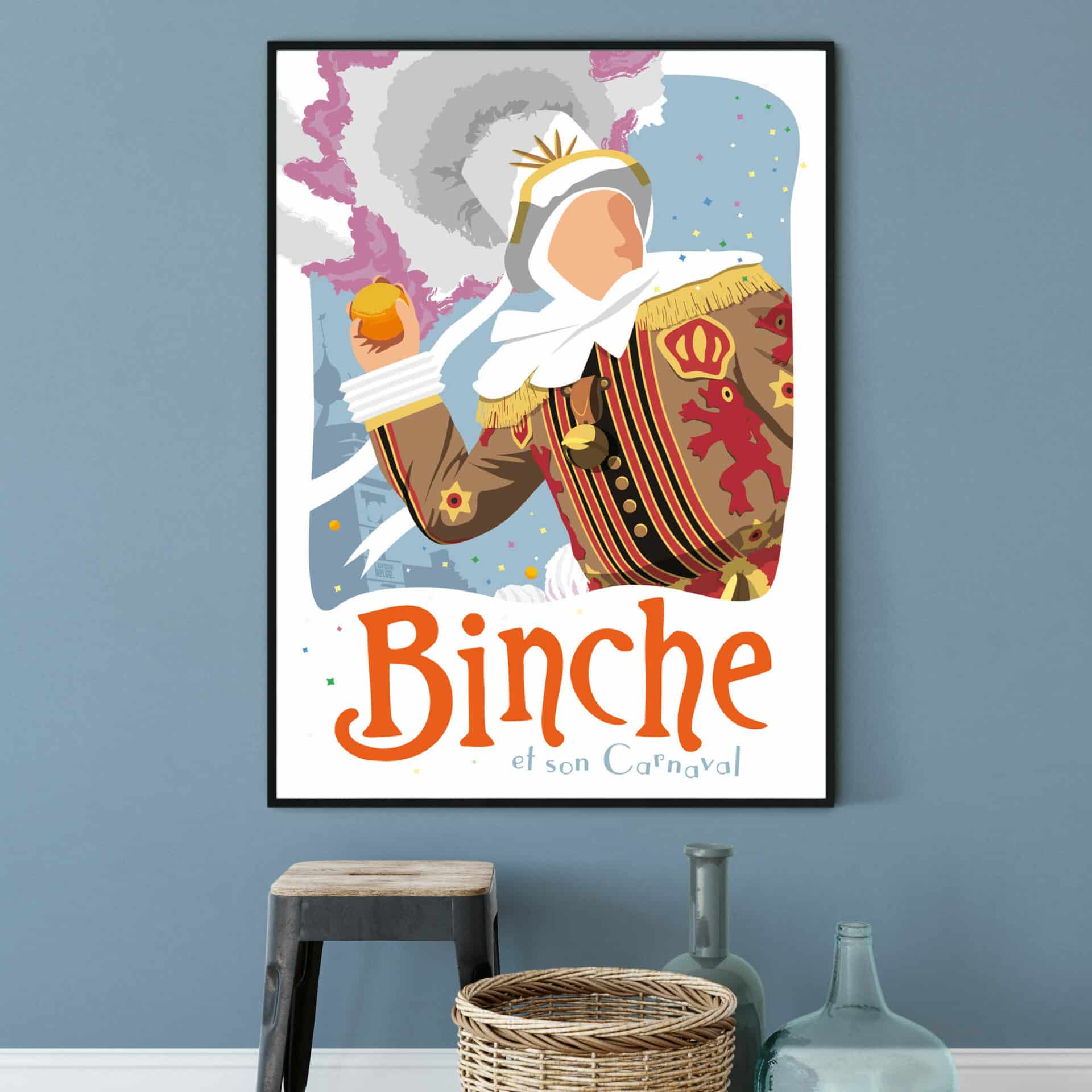 Poster Binche en zijn carnaval