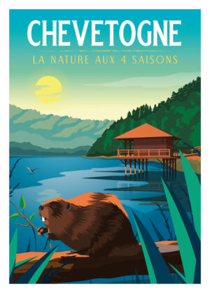 Chevetogne poster - Natuur in de 4 seizoenen