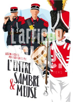 Poster - Folkloristische marsen van l'Entre-Sambre-et-Meuse