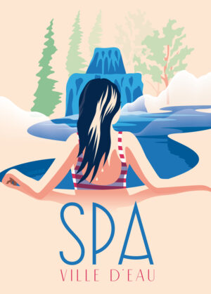 Spa, stad van water" poster