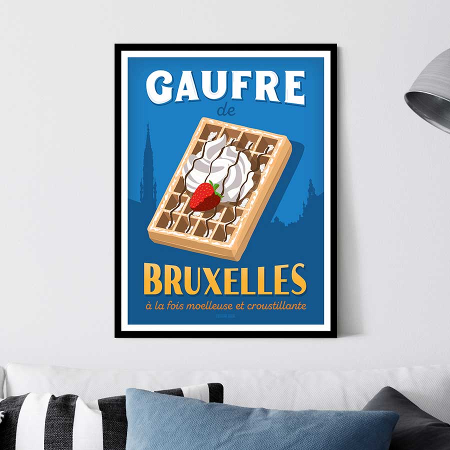 Affiche gaufre de bruxelles