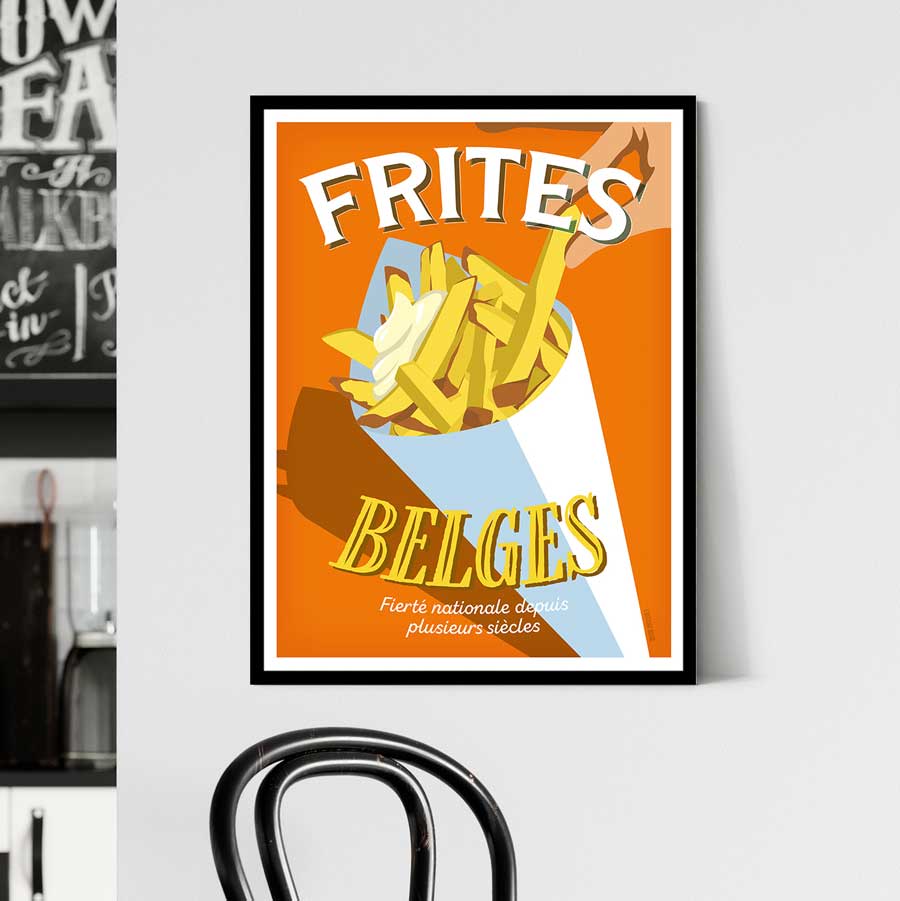 Belgische friet poster