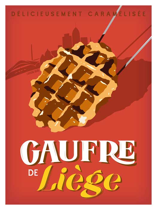 Affiche Gaufre de Liège