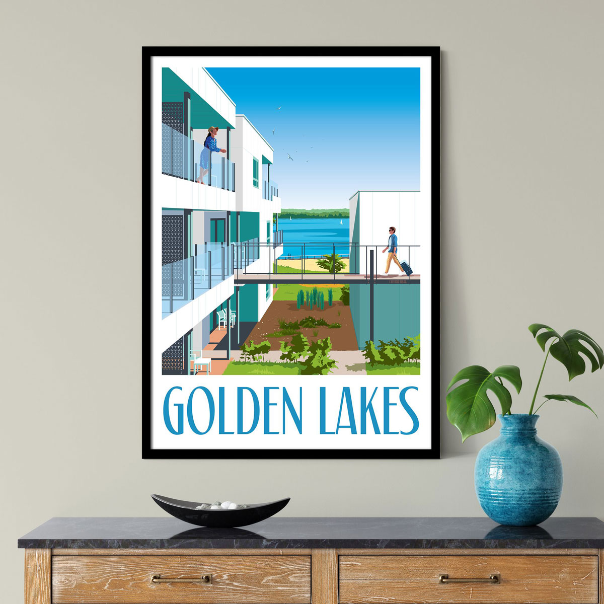 GOLDEN LAKES poster - Uurlijks water meren