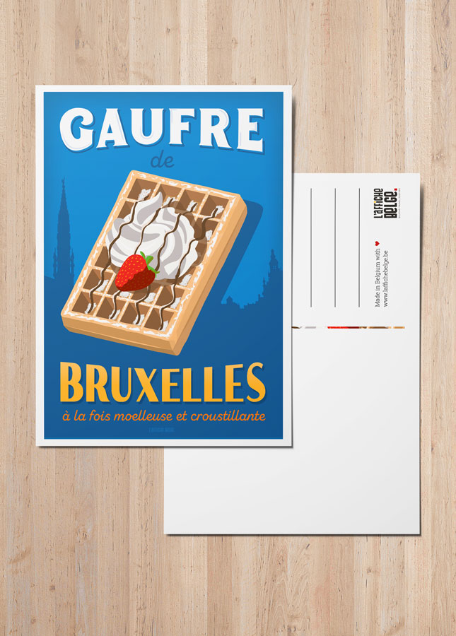 Carte postale Gaufre de Bruxelles