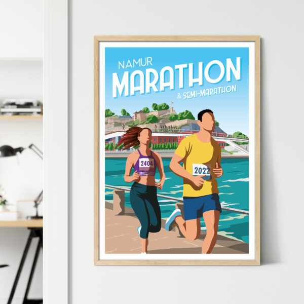 Affiche Marathon et Semi-Marathon de Namur
