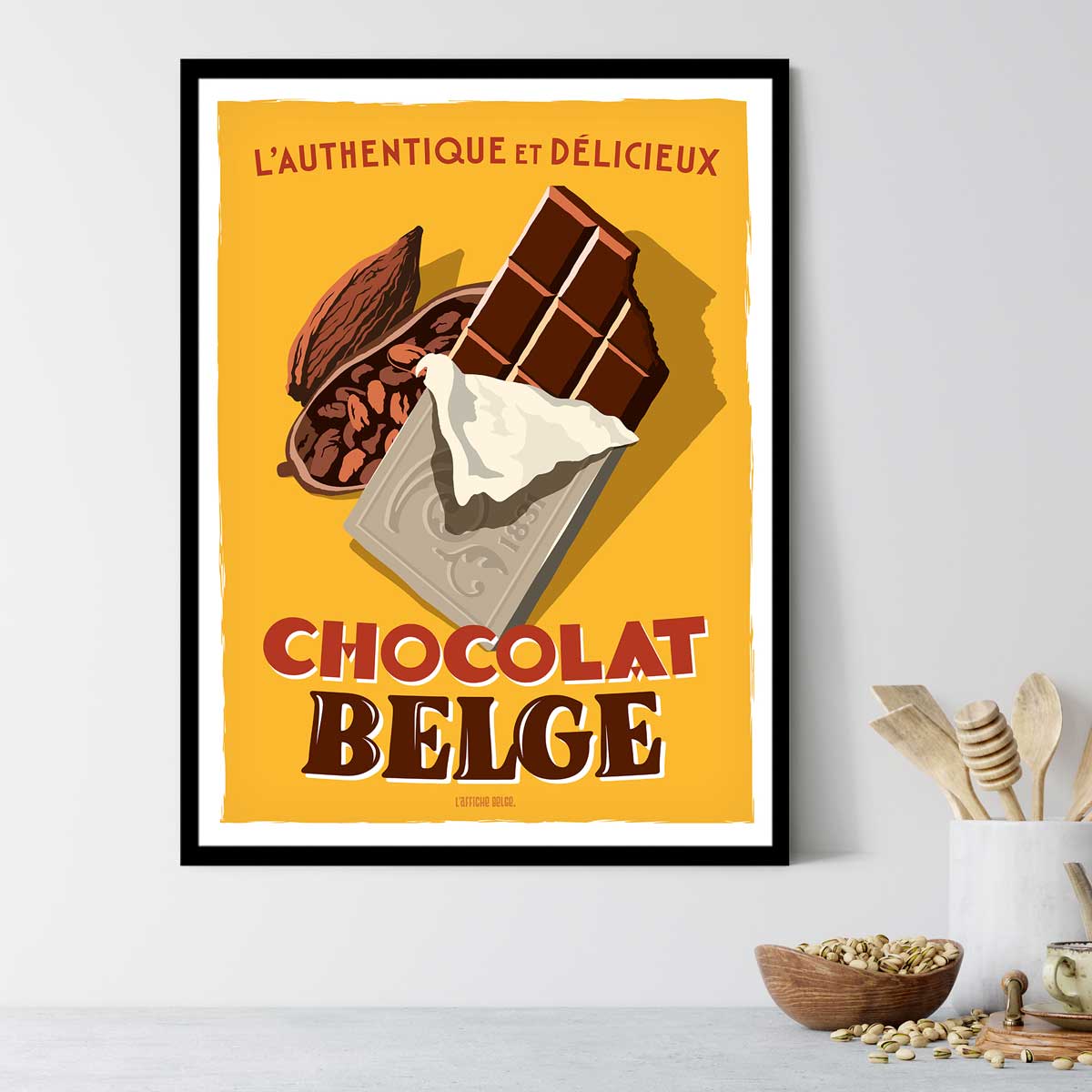 Affiche belgique chocolat belge