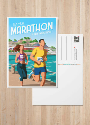 Ansichtkaart "Namen Marathon en Halve Marathon