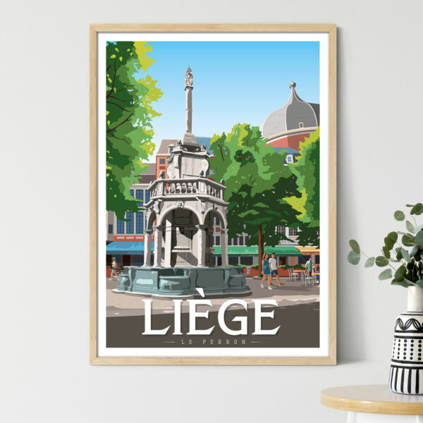 Affiche Liège - Le Perron