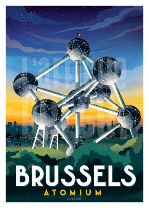 Affiche "Brussels - Atomium"