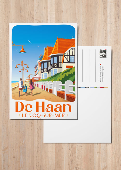 Briefkaart "De Haan / Le Coq