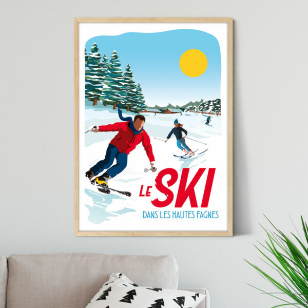 Affiche Le Ski dans les Hautes Fagnes