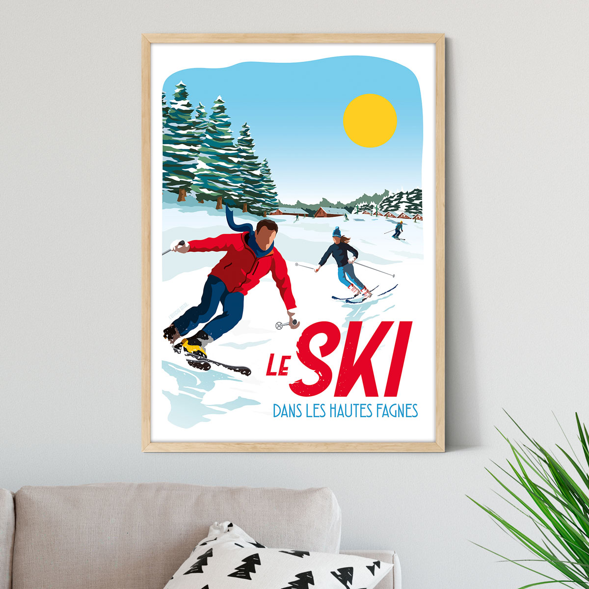 Poster Skiën in de Hoge Venen