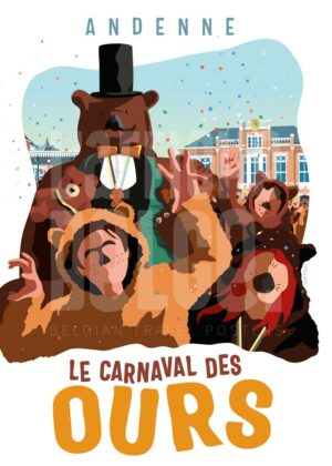 Affiche Andenne Le Carnaval des Ours
