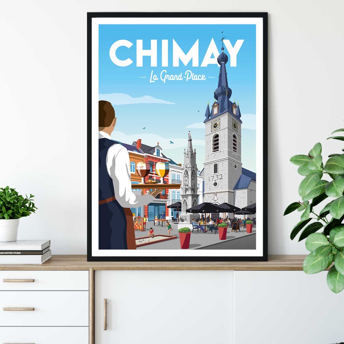 Affiche Chimay "La Grand Place"