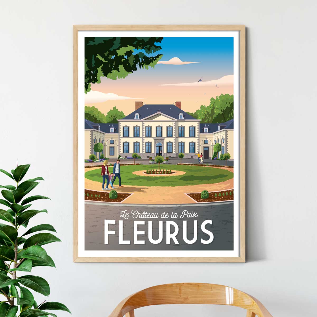 Affiche Fleurus, Le Château de la Paix