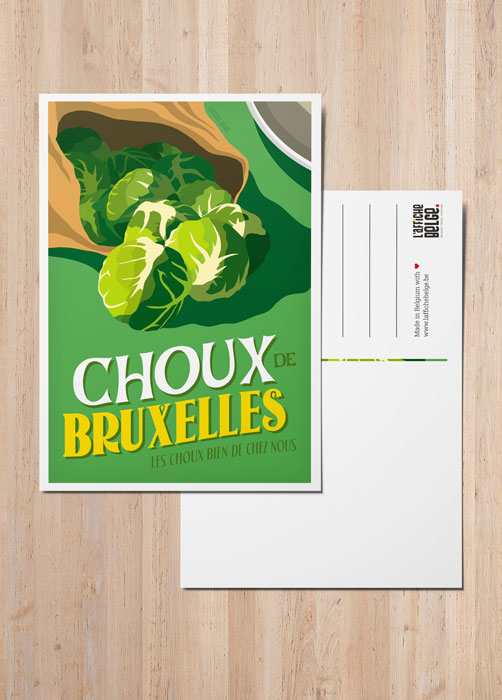 Carte postale Choux de Bruxelles