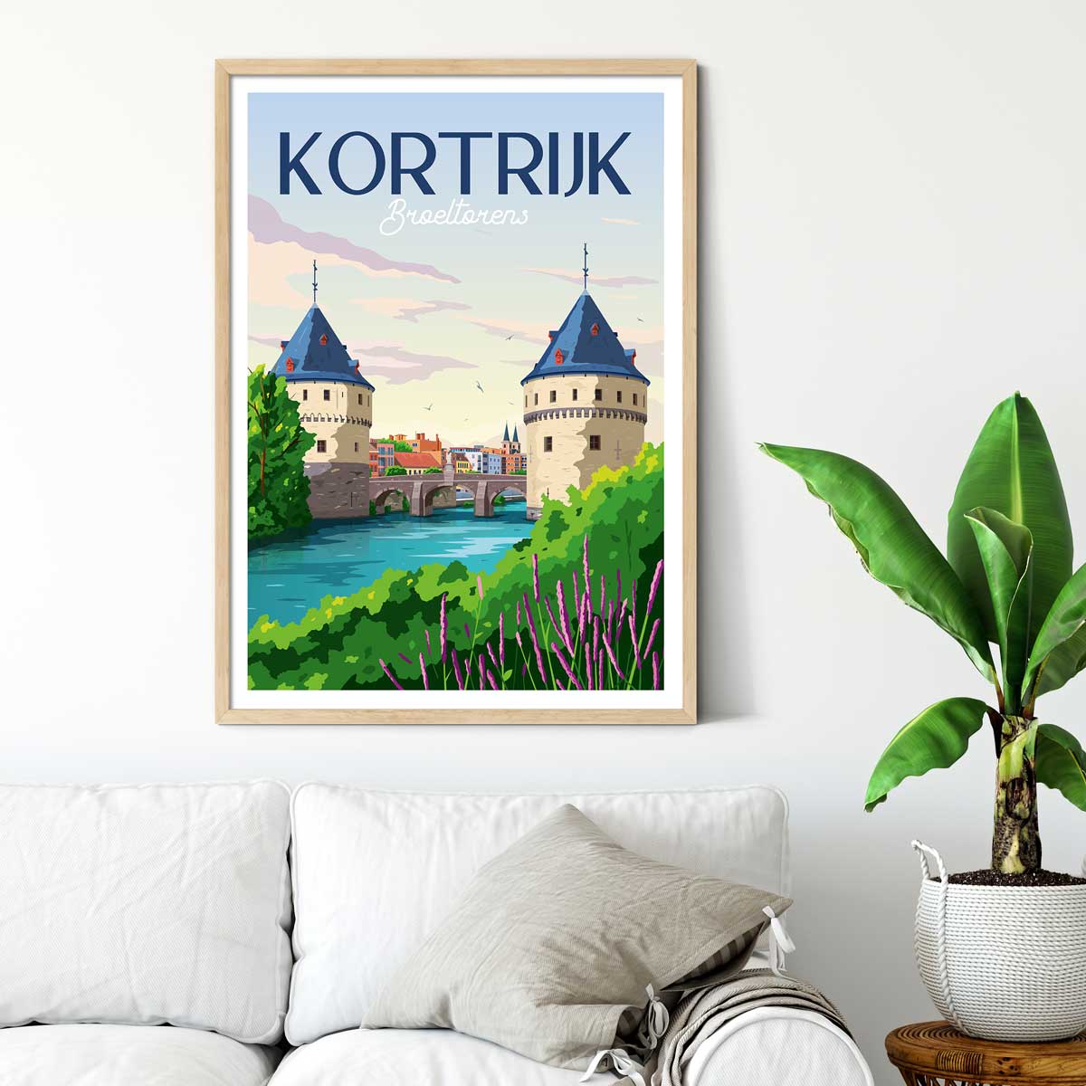 Affiche Kortrijk Broeltorens / Kortrijk Tours du Broel