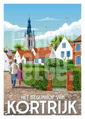 Poster Kortrijk - Begijnhof