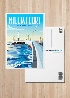 Postcard Nieuwpoort Het Staketsel