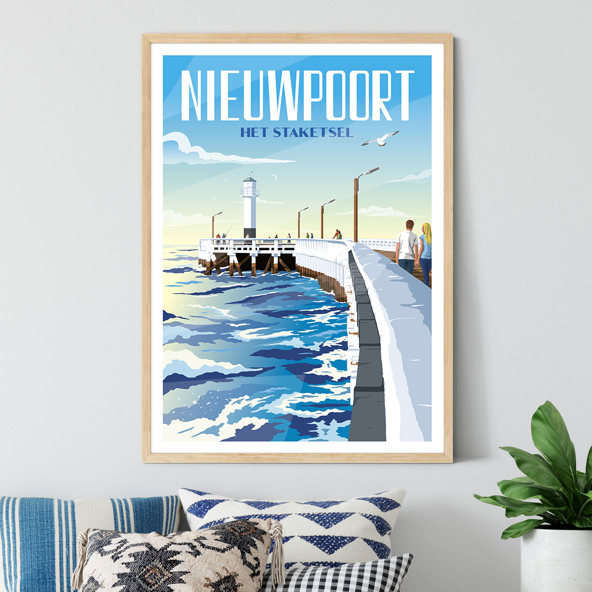 Affiche « Nieuwpoort, Het Staketsel » Poster Het Staketsel