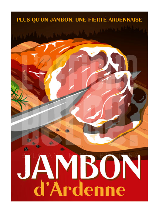 Affiche jambon d'ardenne
