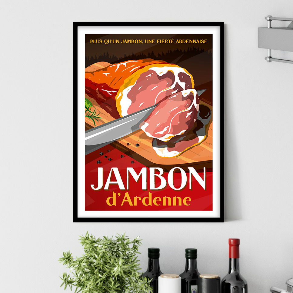 Affiche « Jambon d’Ardenne » Affiche jambon d'ardenne