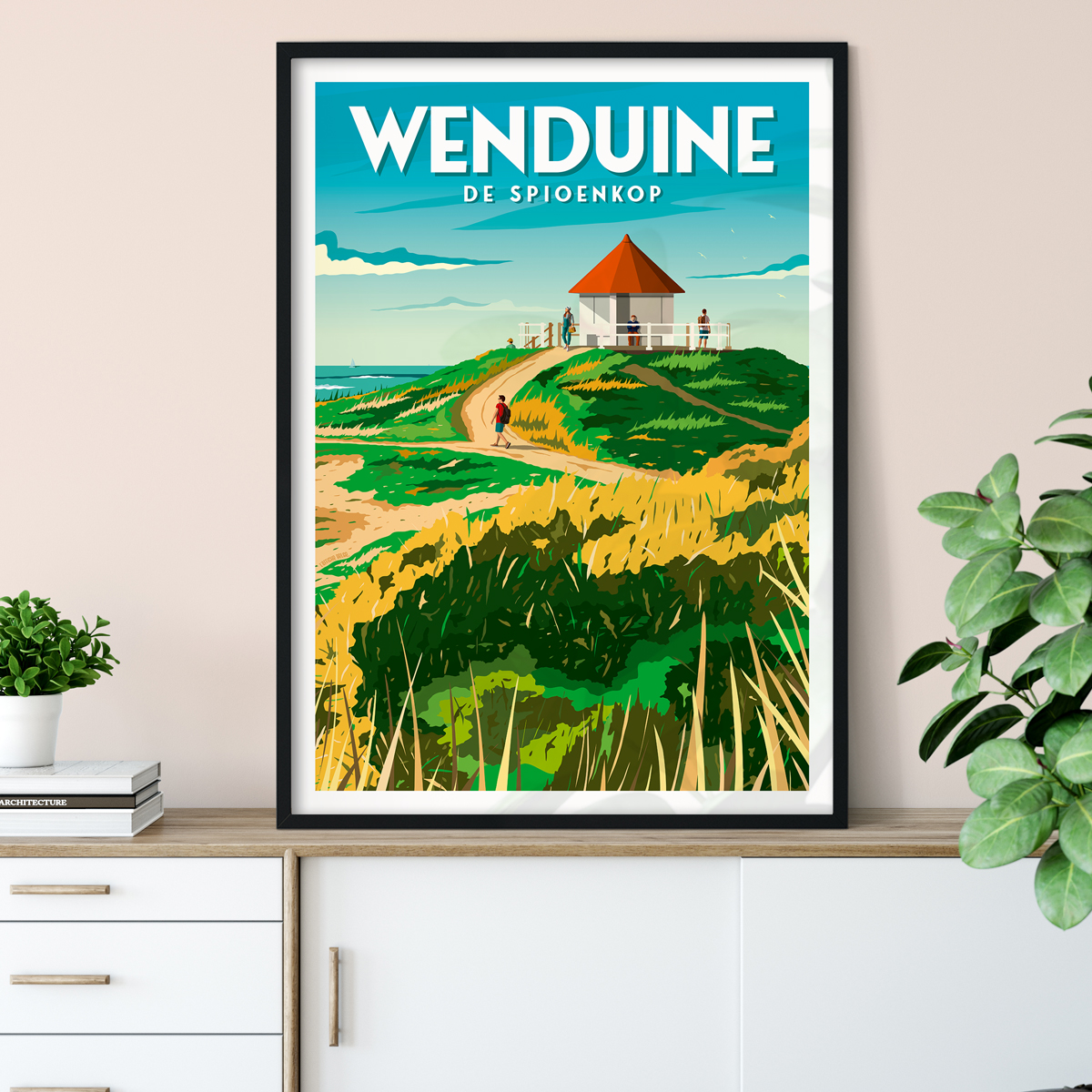 Affiche "Wenduine, de Spioenkop Affiche Wenduine, de Spioenkop