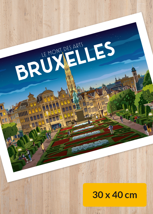 Affiche Mont des Arts 30x40cm