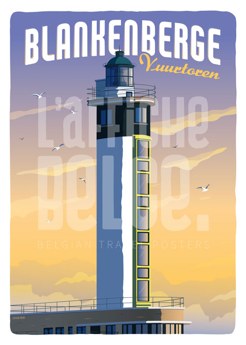 Affiche Blankenberge - Vuurtoren
