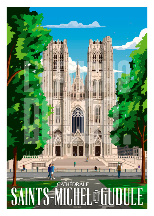 Affiche "Cathédrale Saints-Michel-et-Gudule"